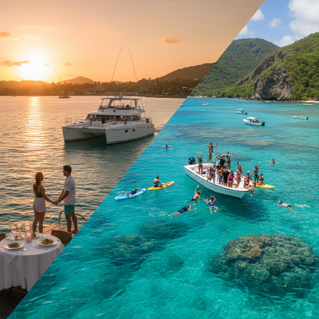 Water Sports and Snorkeling Excursion in North Coast / Puerto Plata: Sunset Cruise vs. Daytime Adventure Comparison