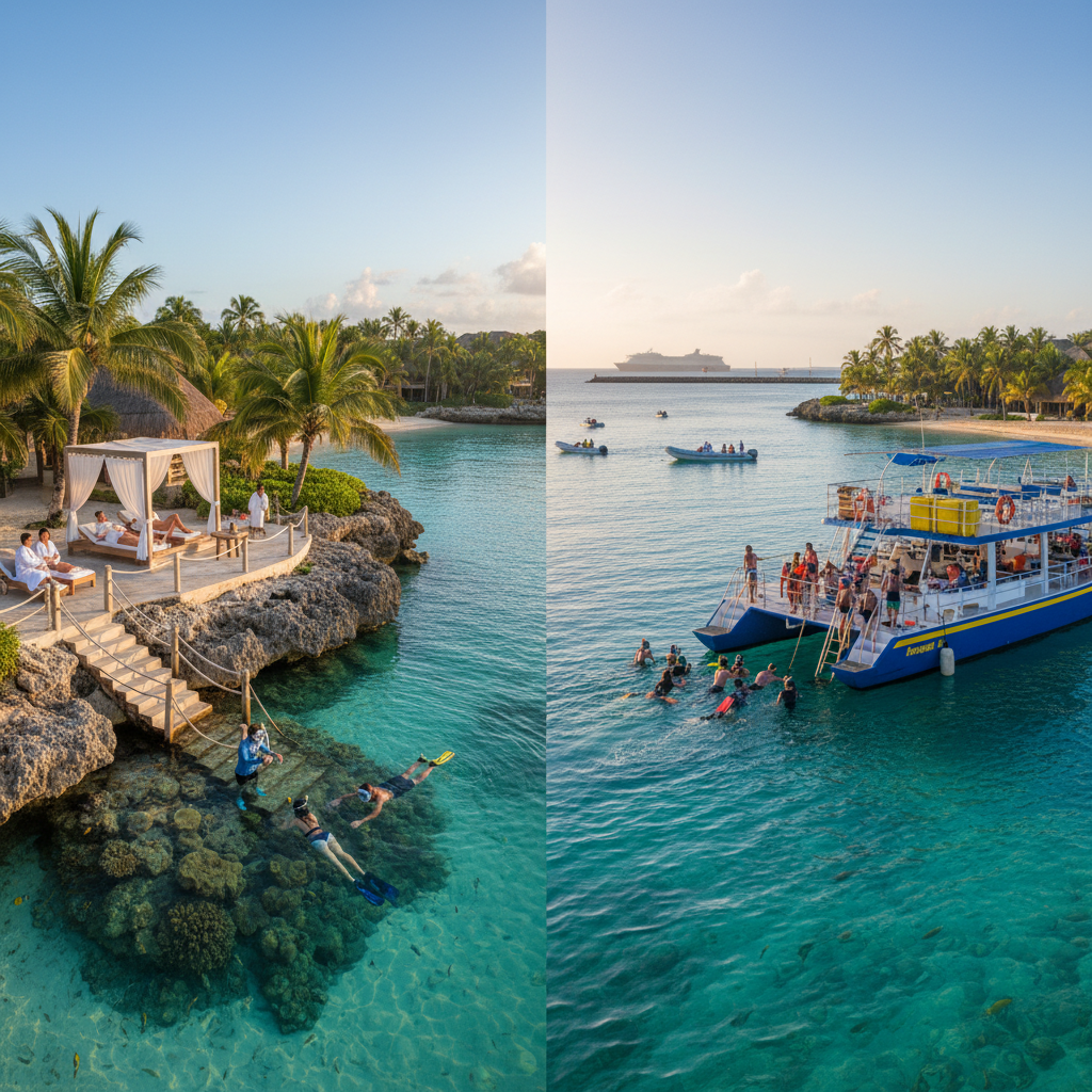 Water Sports and Snorkeling East / Punta Cana - Bavaro Comparison: Luxury Spa vs. Adventure Charter