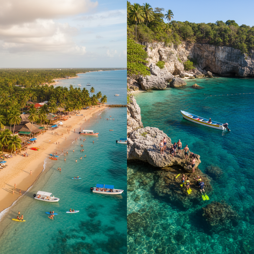 Water Sports and Snorkeling Samana Peninsula: Las Terrenas vs. Las Galeras Comparison