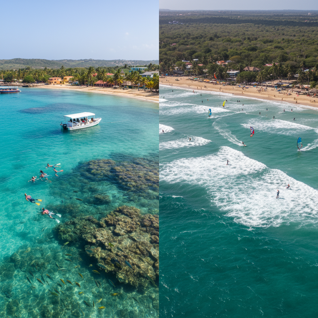 Water Sports and Snorkeling North Coast: Puerto Plata vs. Cabarete Compared